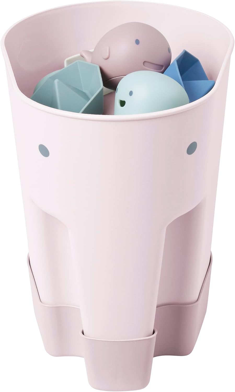 Shnuggle Ellie Bath Toy Storage Scoop | Baby & Toddler Bath Toy Drying Caddy with Drip Tray - Blush