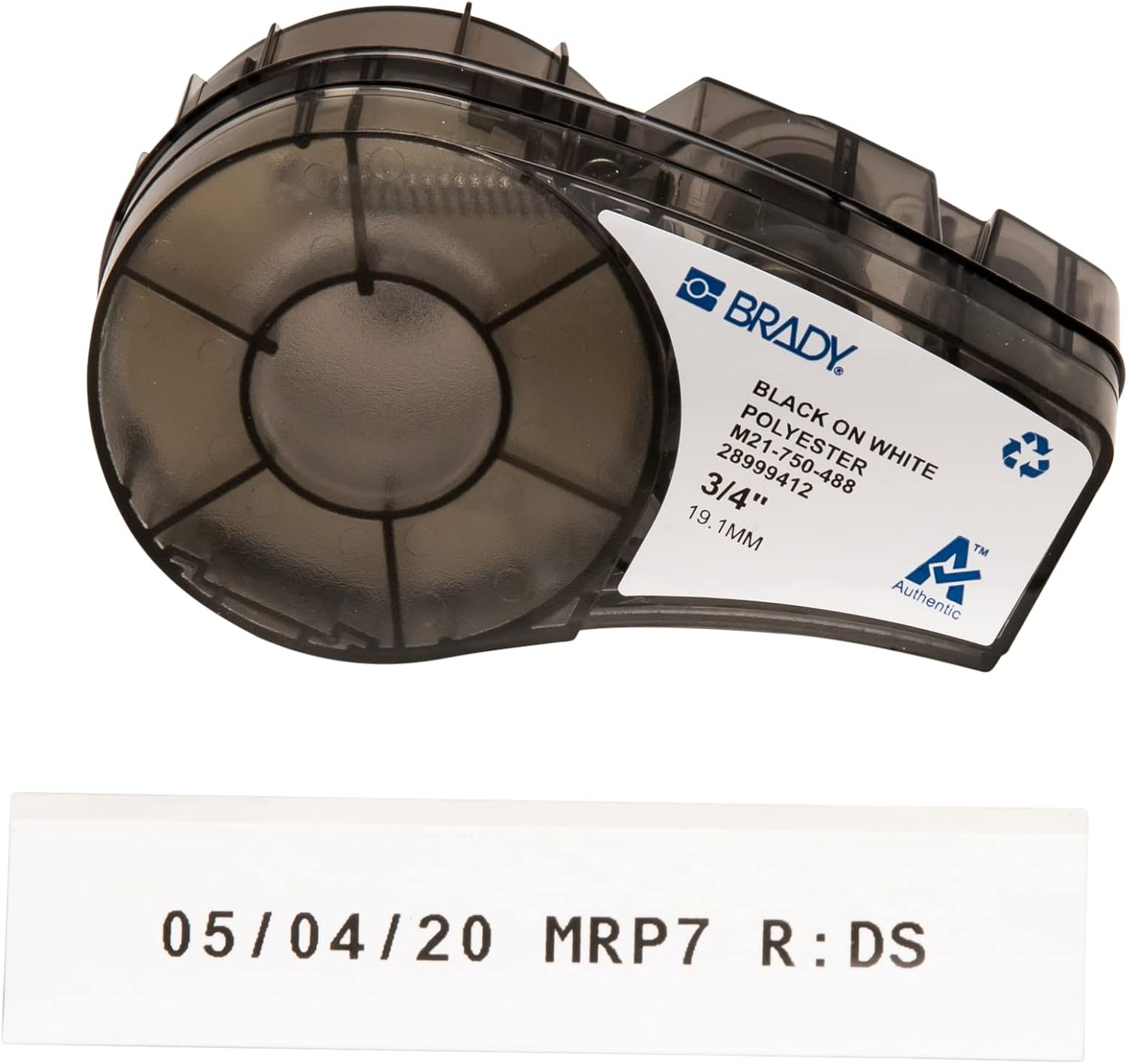 Brady M21-750-488 Tape for Lab Pal, Polyester, 19.1 mm, White