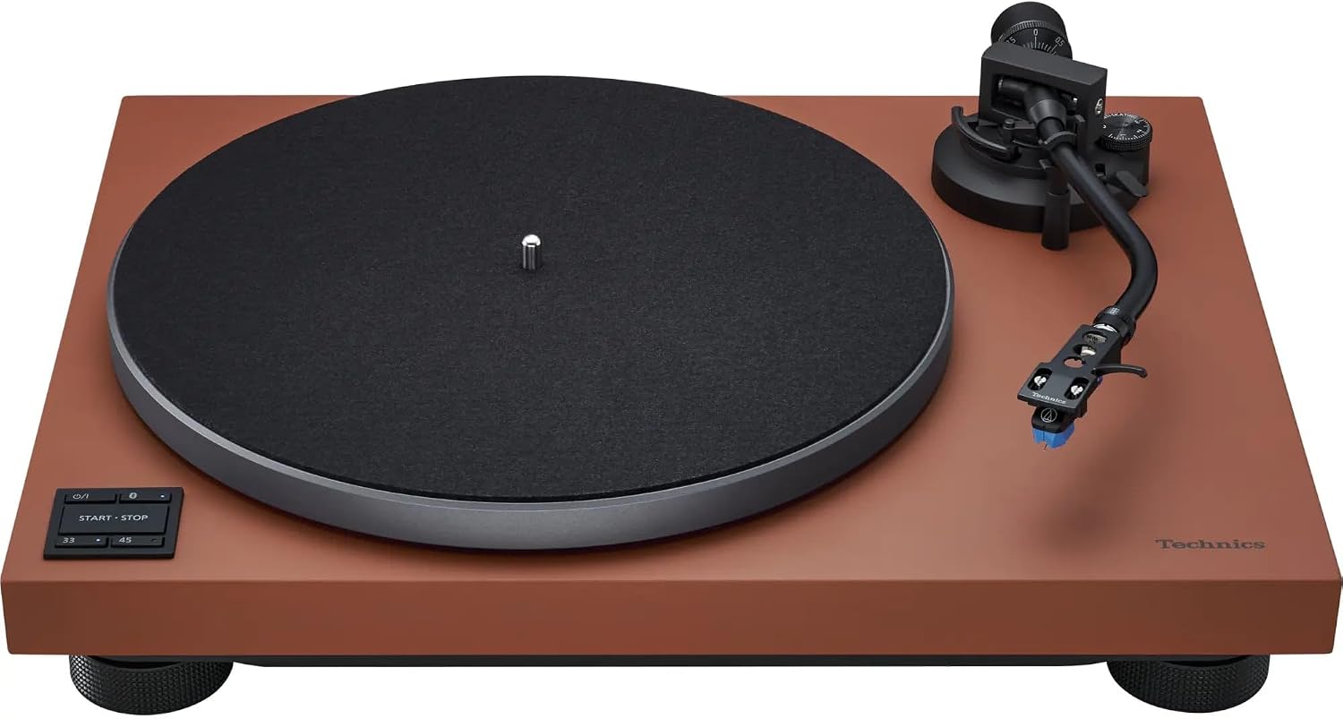 Technics Turntable, Premium Class HiFi Record Player with Coreless Direct Drive Motor and Bluetooth, Stable Playback, Audiophile-Grade Cartridge and Precision Tonearm, Dustcover Included – SL-40CBT-T