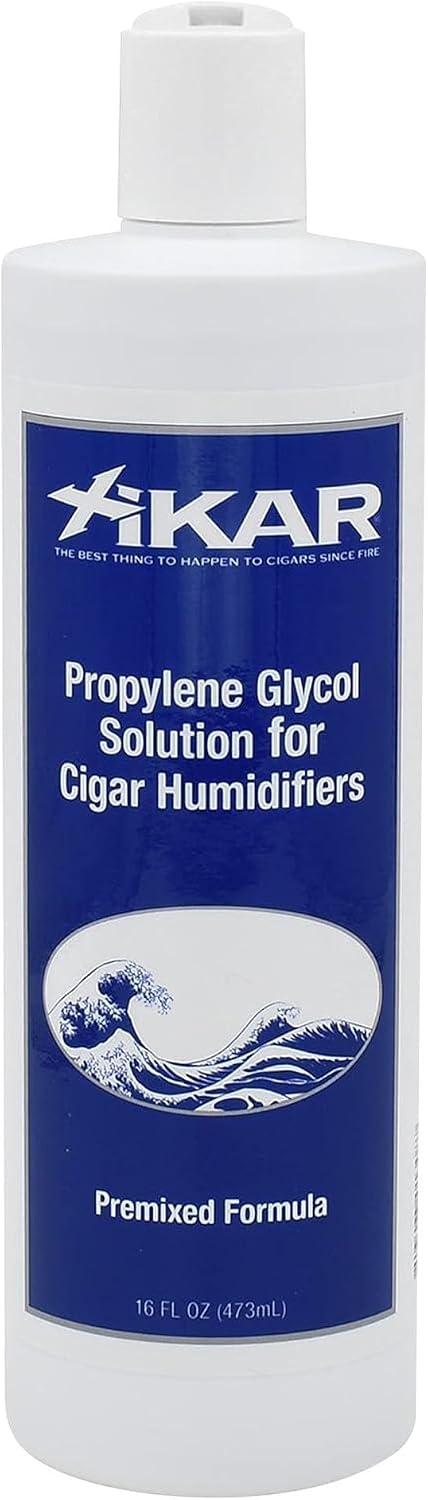 Xikar Cigar Humidor Solution - Premium Pre-Mixed Propylene Glycol for 70% Relative Humidity Maintenance, Consistent Humidity Control, Easy-to-Use Liquid for Reliable Cigar Humidification, 16 Fl Oz