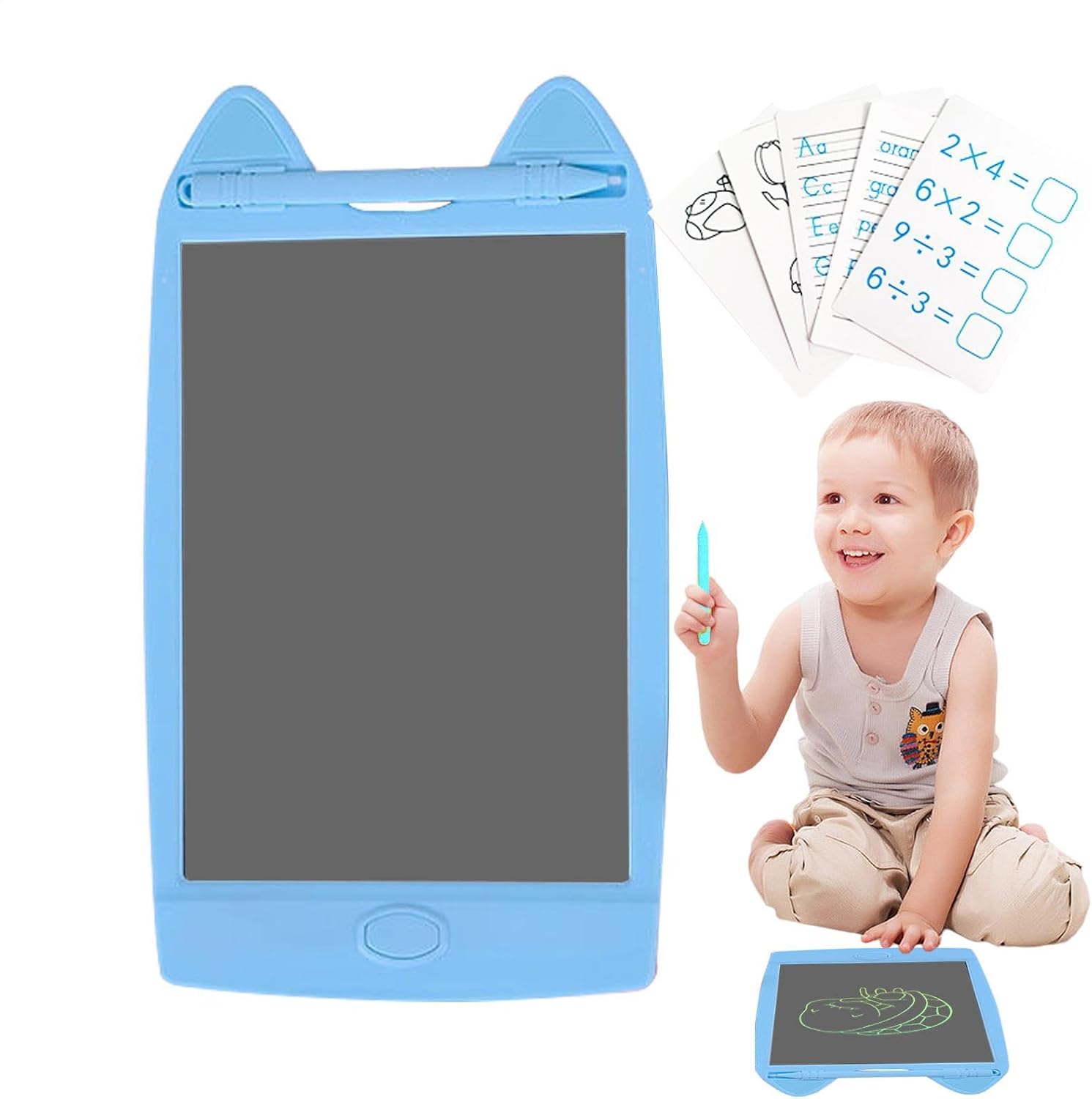 Kids Drawing Pad - Clear Portable Writing Tablet - Magnetic & Felt Playboards, Toddler Travel Toys, Arts & Crafts Supplies For Chinese New Year, Valentine's Day