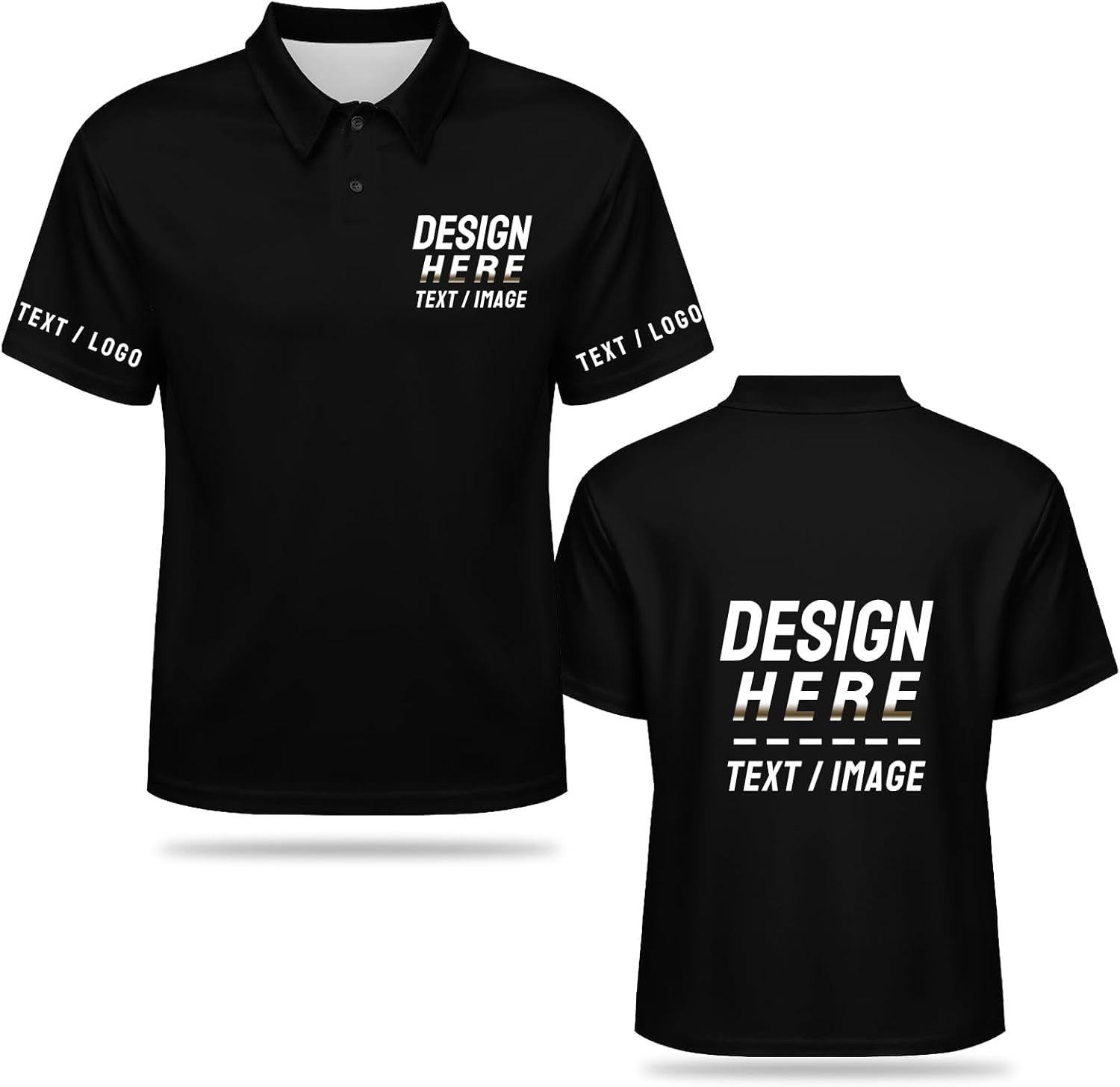 Personalised Polo Shirt for Men Personalized Golf Polo Shirt Design Your Own Logo/Text/Photo