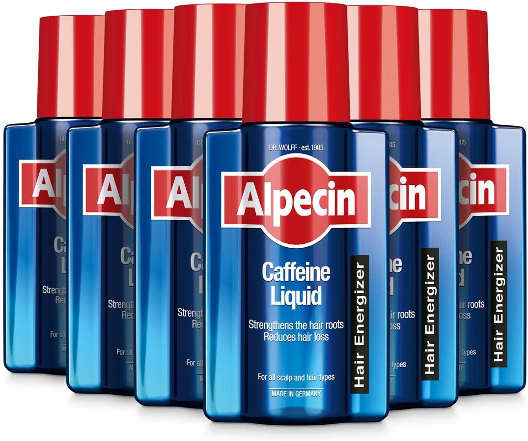 Alpecin Caffeine Liquid Hair Tonic 6x 200ml | Against Thinning Hair | Natural Hair Growth for Men | Energizer for Strong Hair | Hair Care for Men Made in Germany
