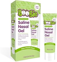 Boogie Saline Nasal Gel, Made with Aloe and Isotonic Saline, Soothes and Hydrates Dry or Irritated Noses, Unscented, Pack of 1