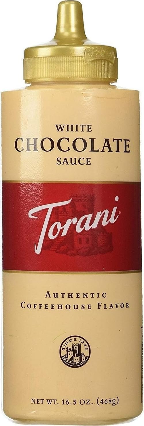 Torani Puremade White Chocolate Dessert & Drink Sauce, 16.5 fl oz (Pack of 4)