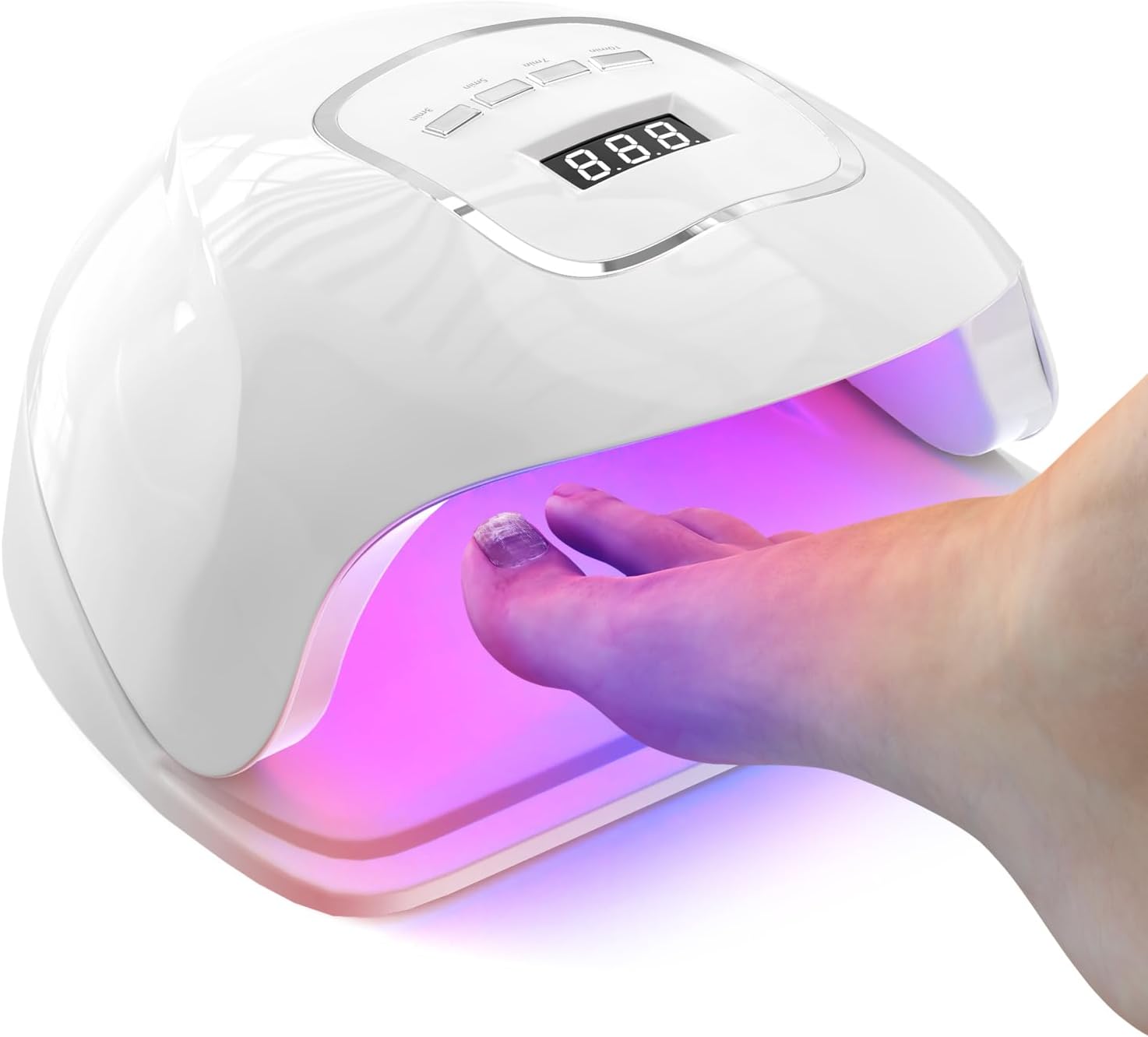 iKeener Nail Fungus Laser Device, 45LED Fungal Nail Laser Treatment Device with 460nm Blue Light and 650nm Red Light, for Multiple Toenails and Fingernails, Home Use