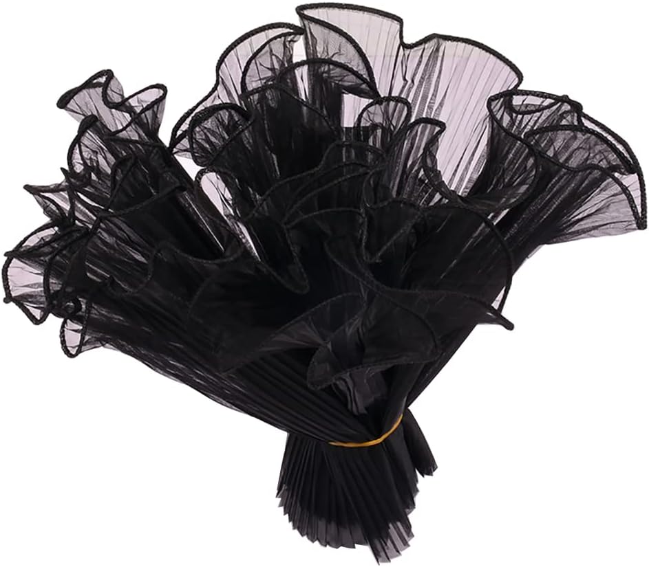 5 Yard Flower Wrapping Mesh Yarn Floral Packaging Paper Bouquet Gift Packaging Paper Florist Bouquet Supplies Black