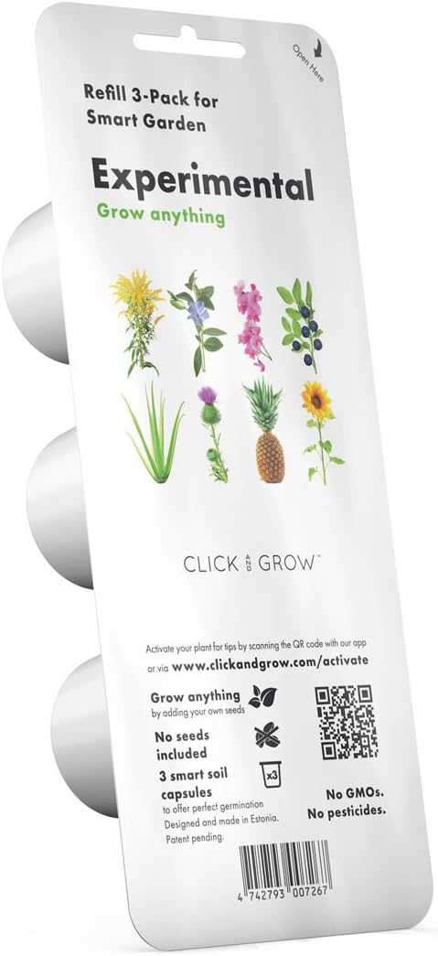 Click & Grow Seedless Grow Anything Pods 3 Pack, Experimental Plant Pods for Gardening Adventures | Grow your own seeds in Click & Grow Smart Soil. Compatible with all Smart Garden models