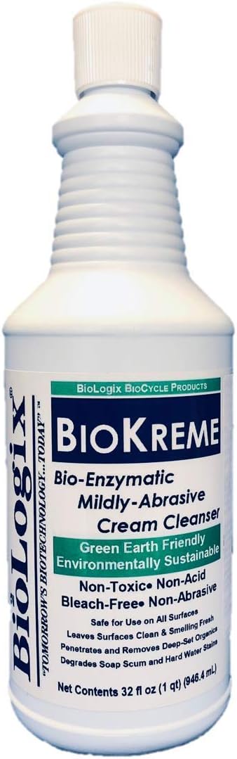 BioLogix BioKreme a mildly-abrasive cream cleanser (1 Quart Bottle)