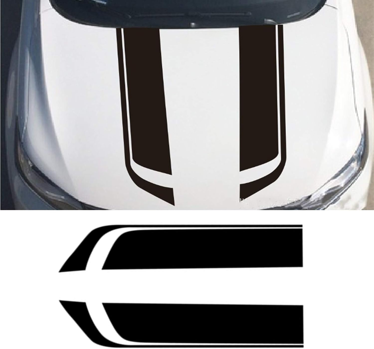 Car Hood Decal Sticker DBS002 Universal Hood Racing Body Side Vinyl Modified Stripe Exterior Decal Decoration Black