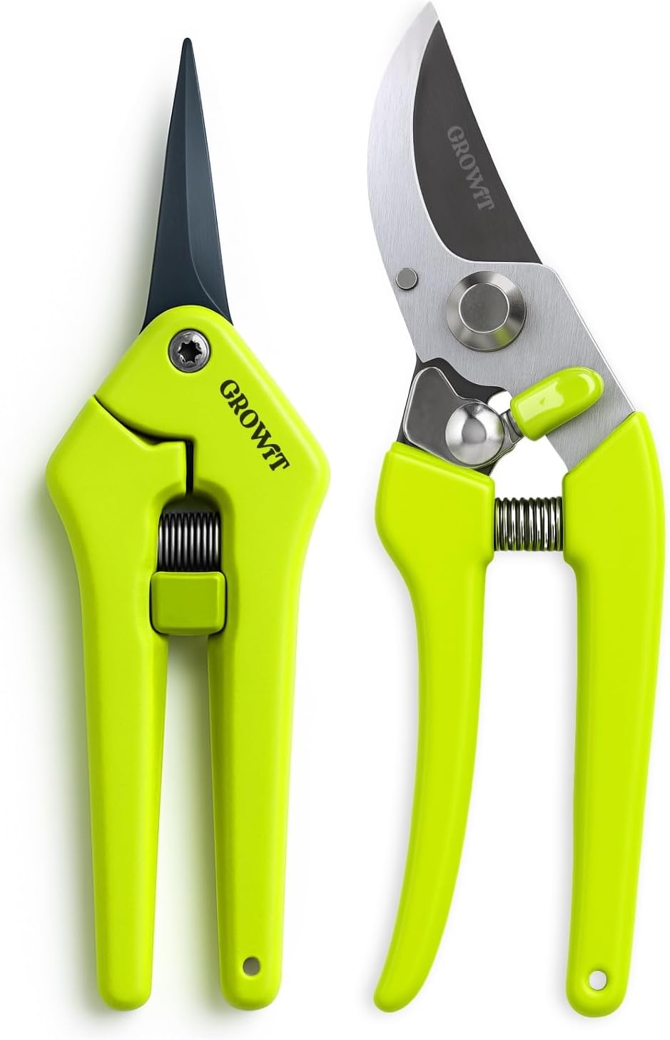 Craft911 - Pruning Shears and Gardening Shears Set - 7" Titanium Coated Sharp Garden Cutters, Stainless Steel Flower Scissors for Plants, Pruners
