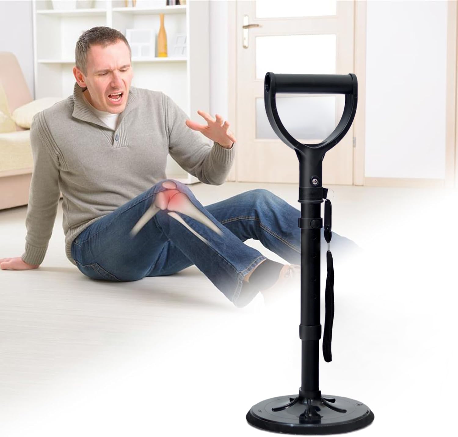 Standing Aid, Standup Helper,Adjustable Mobility Aid Tool, Stander Assist Support Helps Get Up from Floor,Supports for Elderly and People with Knees Issue Lifting Up