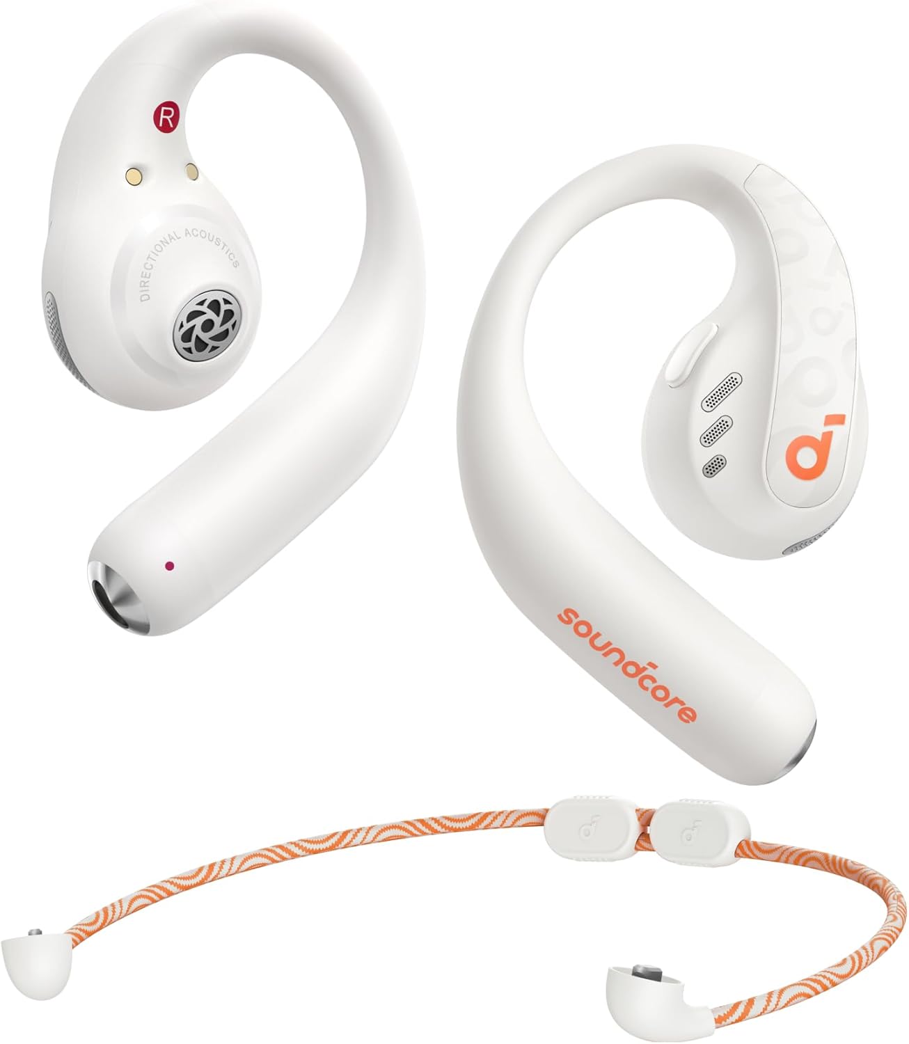Soundcore by Anker AeroFit Pro Open-Ear Headphones, Ultra Comfort, Secure Fit, Ergonomic Design, Rich Sound with LDAC, Bluetooth 5.3, IP55 Water-Resistant, 46H Playtime, App Control, Wireless Earbuds