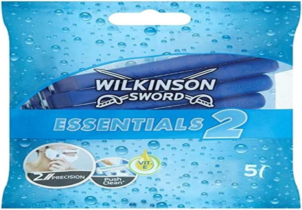 Wilkinson Sword Essentials 2 Sensitive Disposable Razors for Men 5'S (En;ES;Fr;De;Nl;It;Pt;Cz;Pl;Gr)