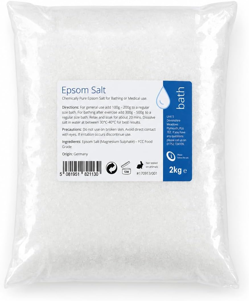 Epsom Salt Food Grade Magnesium Chemically Pure, 2Kg