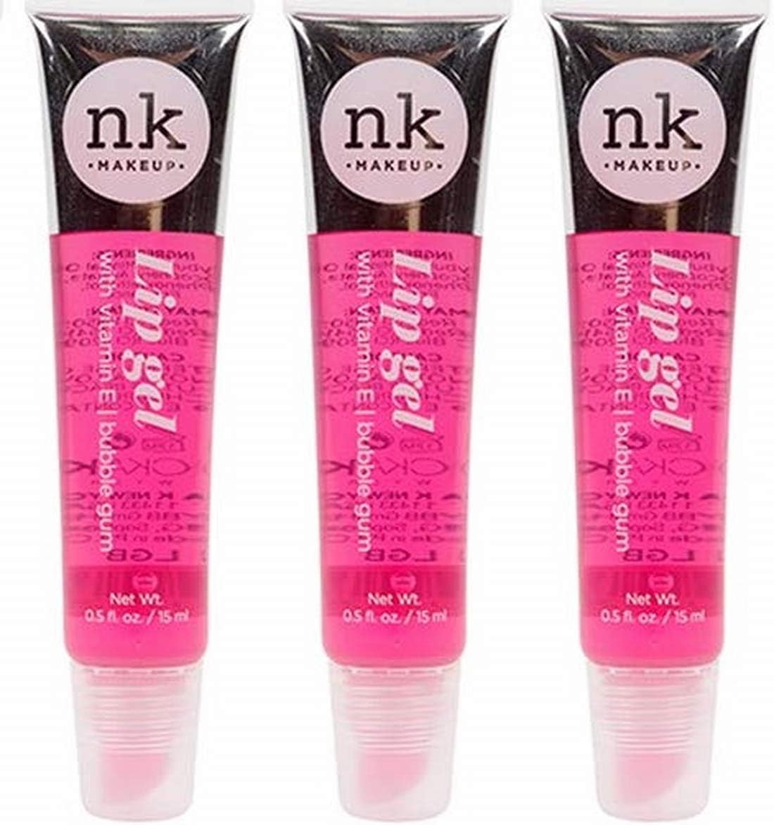 NICKA K NEW YORK LIP GEL - BUBBLE GUM 3 PACK