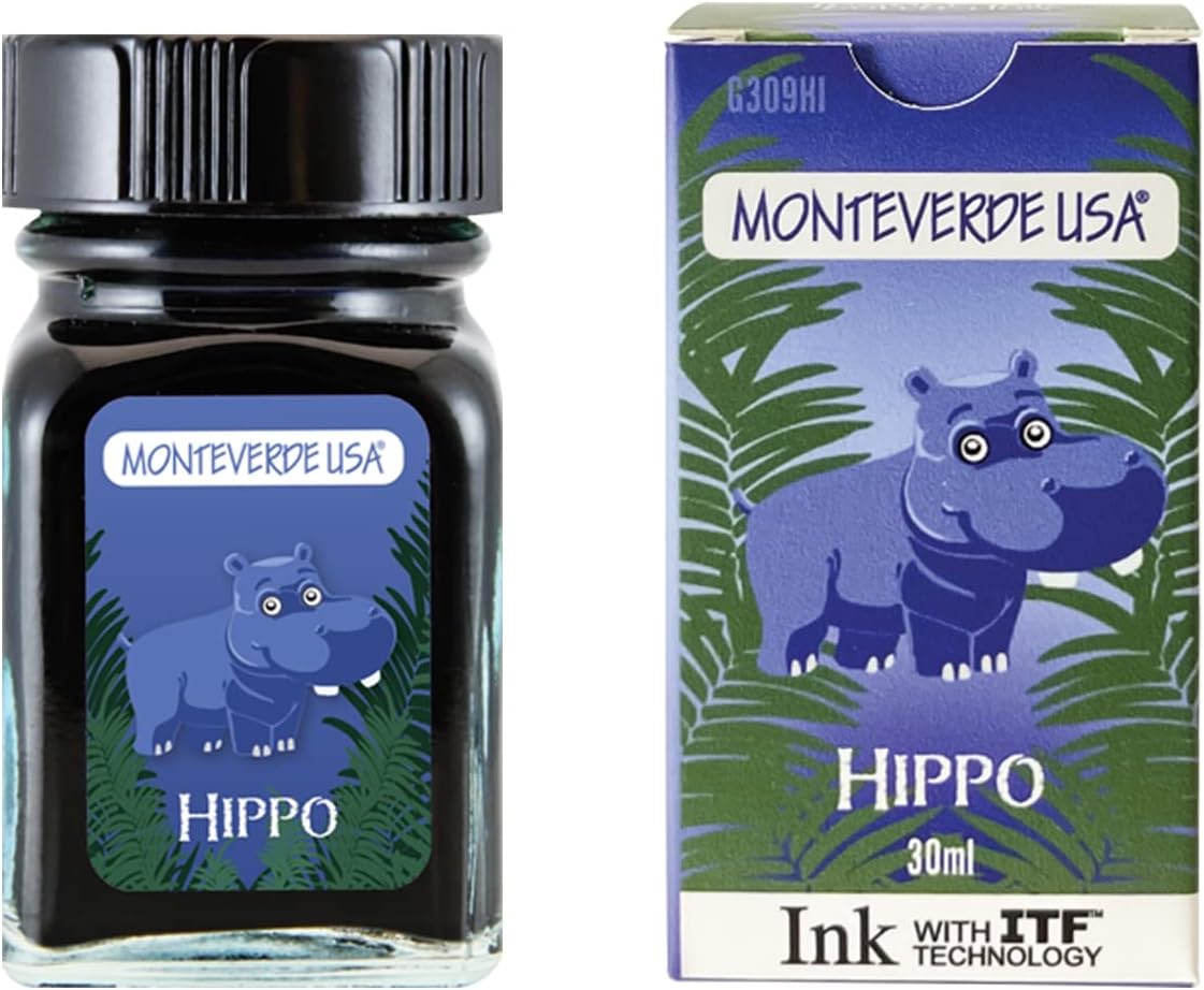 Monteverde Hippo (Dark Blue) Ink Bottle 30ml - G309HI