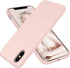 OTOFLY Liquid Silicone Gel Rubber Full Body Protection Shockproof Case for iPhone Xs/iPhone X，Anti-Scratch&Fingerprint Basic-Cases，Compatible with iPhone X/iPhone Xs 5.8 inch (2018), (Chalk Pink)
