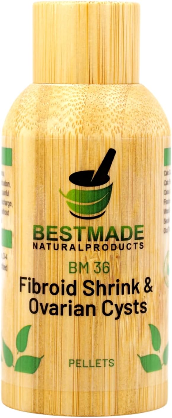 Bestmade Fibroid Shrink & Ovarian Cysts, BM36 - Helps Shrink Fibroids and Ovarian Cysts, Balance Estrogen Levels and Prevent Regrowth, Support for Menstrual Pain and Painful Intercourse, 350 Pellets