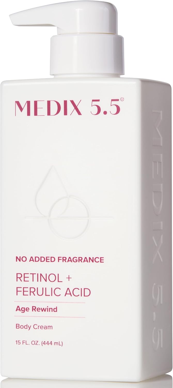 Perfume-free Retinol Body Lotion, Wrinkled Skin Care Treatment | Firming Moisturizer for Body and Face | Anti-Aging Cream with Retinol for Face