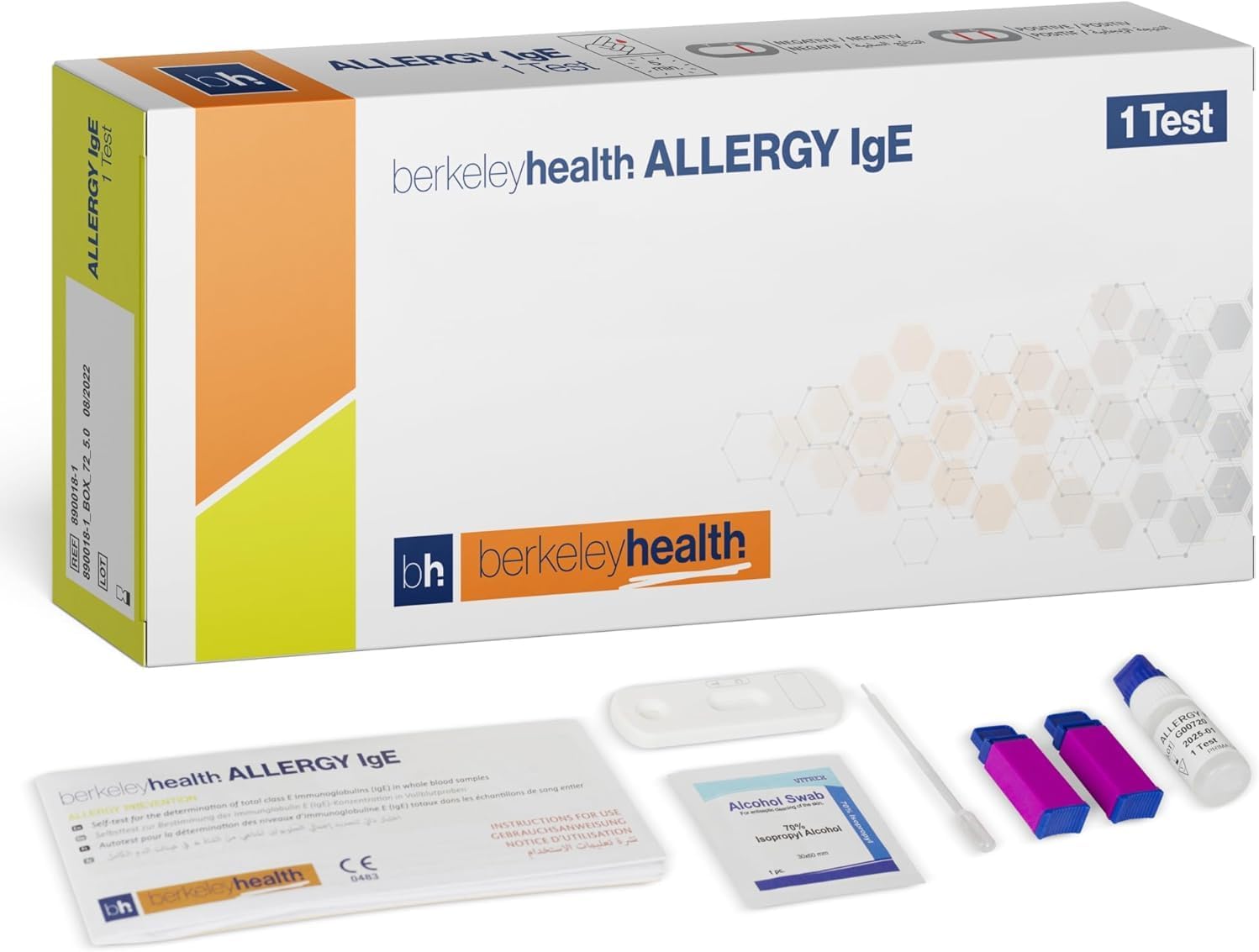 IgE Allergy Test Kit, Home Use, Result in Minutes (1 Test)