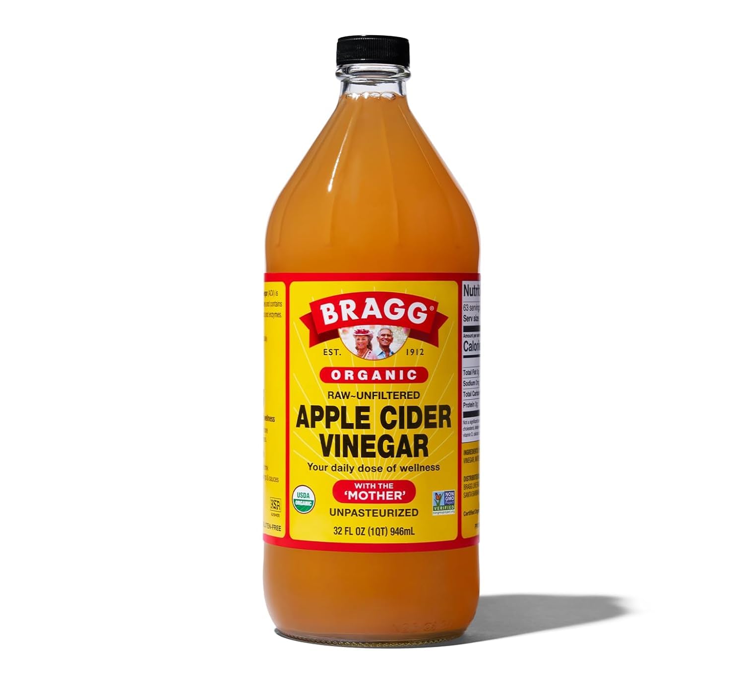 Bragg Organic Raw Apple Cider Vinegar, 32 Ounce - 1 Pack