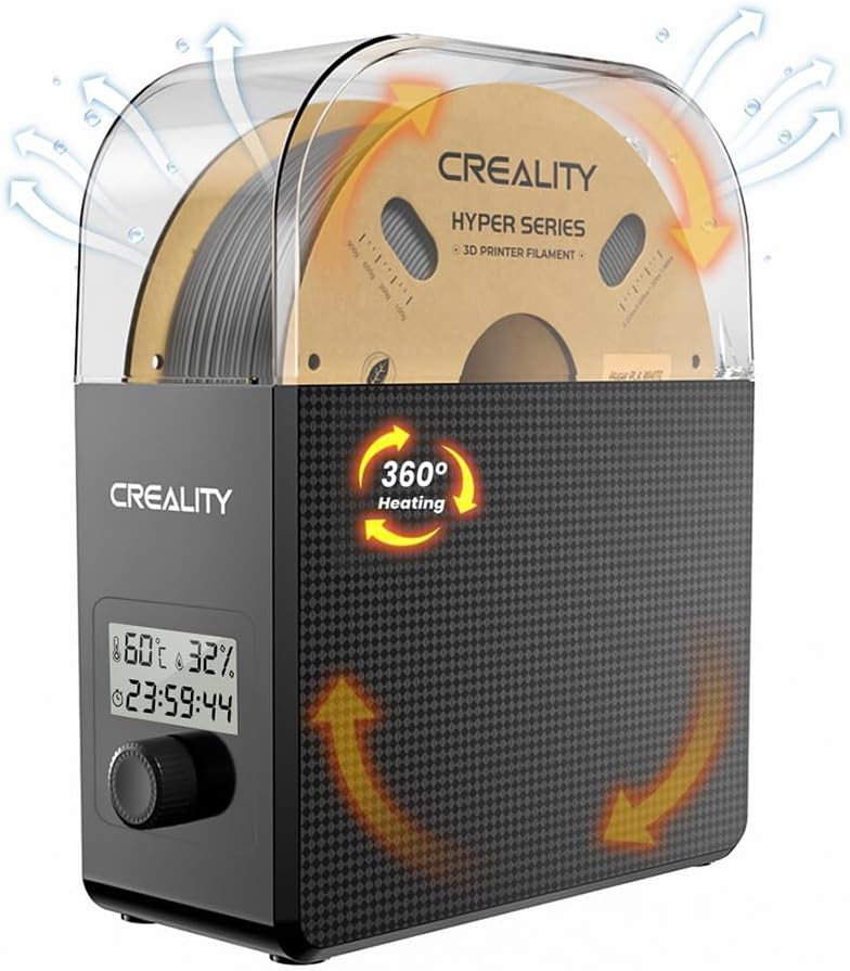 Creality Official Filament Dryer Box 2.0 with Fans, Upgraded 1KG 3D Printer Material Dehydrator Keep Materials Dry During Printing Storage Drier for PLA PETG ABS TPU Nylon