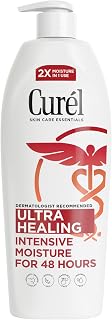 Curel Ultra Healing Lotion, Hand and Body Moisturizer for Extra Dry Skin, with Advanced Ceramide Complex and Hydrating Agents, for Tight Skin, 20 Ounces