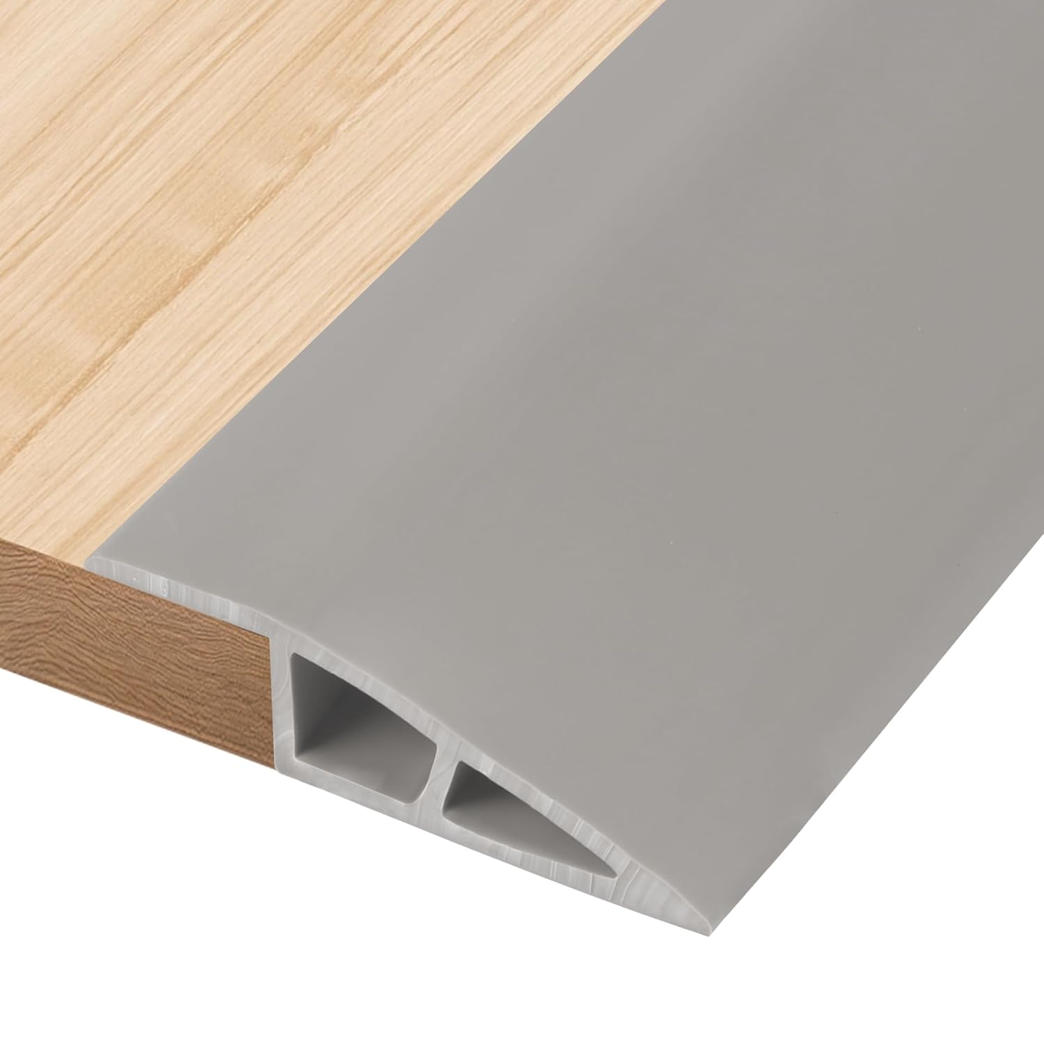 1M PVC Rubber Wheelchair Ramp Self Adhesive,Threshold Reducer,Door Floor Threshold Transition Strip,Butt Up Threshold-Moldings Trim for Doorways Carpet Floor Tile Edge Scooter(1.5cm,Grey)