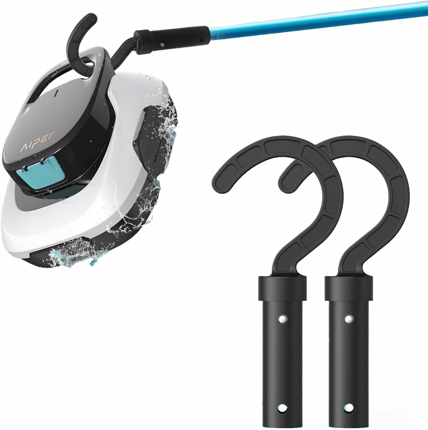 Hook for Robotic Pool Cleaner and Underwater Robot Swimming Pool Cleaners, Pool Hook for Poles Compatible All Pool Vacuum Cordless, 2 Pack
