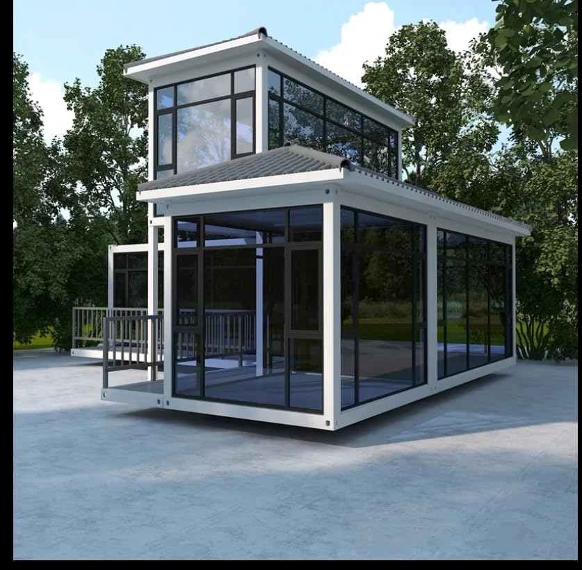 Quick.Simple.Easy SEQ Fully Equipped Double Story 3-4 bedrooms prefab Expandable Container House 20ft Luxury Home Stairs Included Free Bed Set