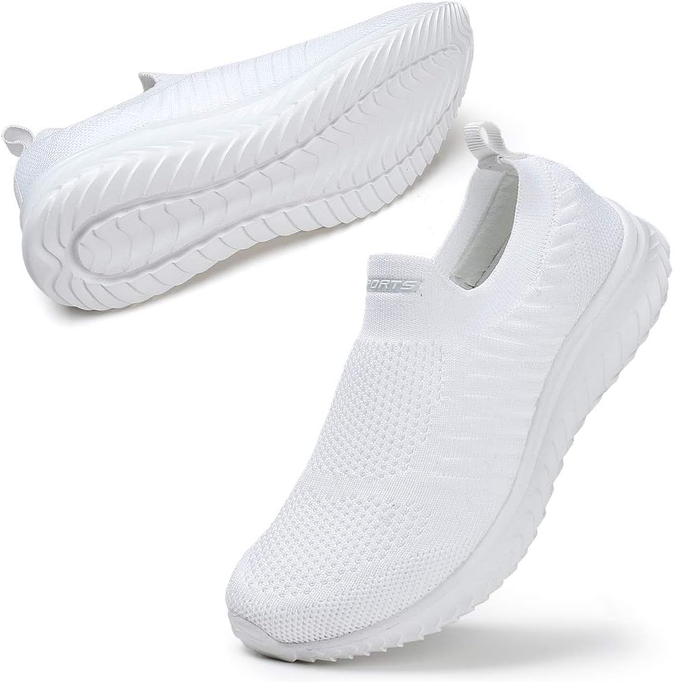 STQ Women's Slip on Trainers with Memory Foam, Size 5, Loafer Shoes