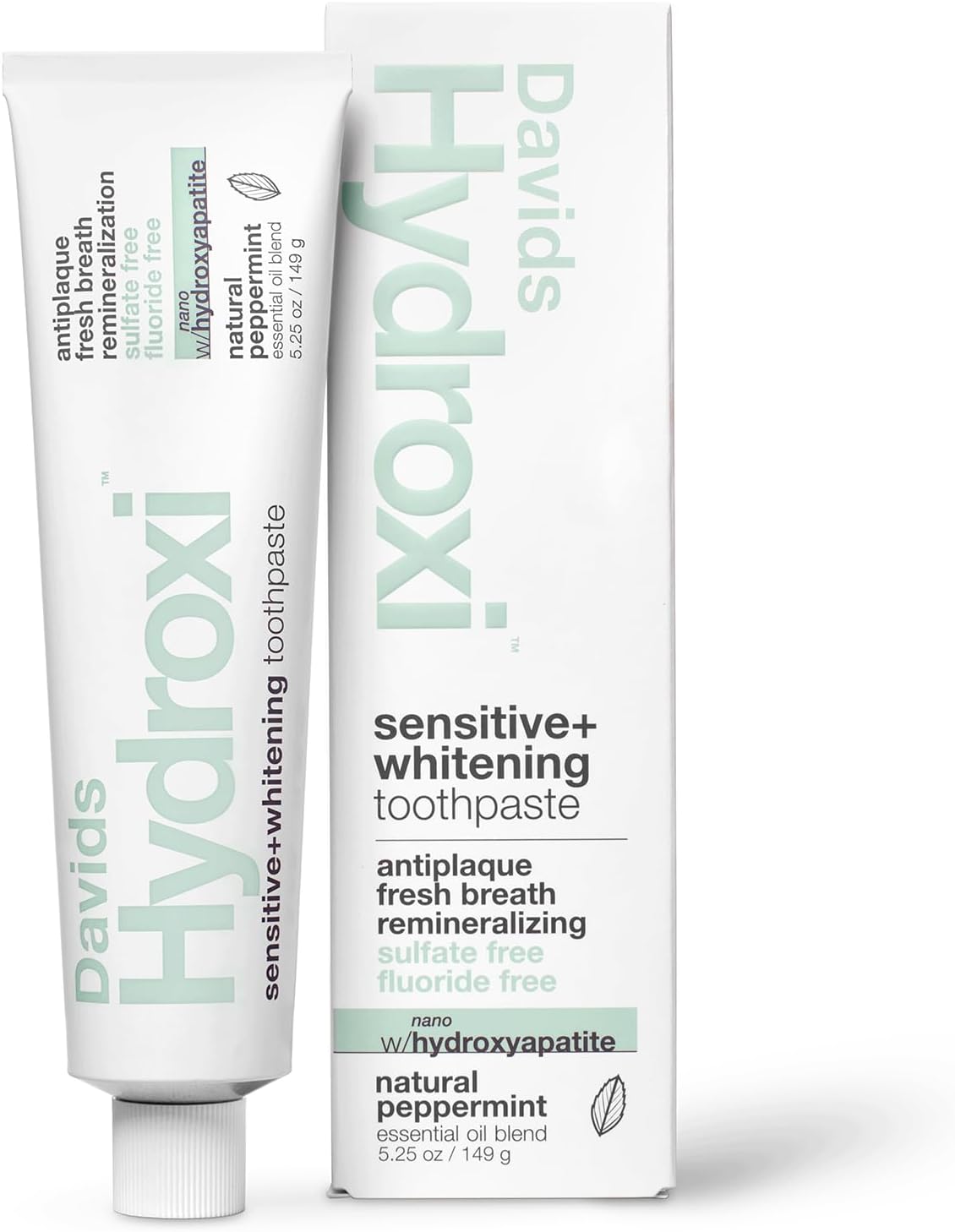 Davids Nano Hydroxyapatite Toothpaste Sensitive Whitening Peppermint 5.25oz