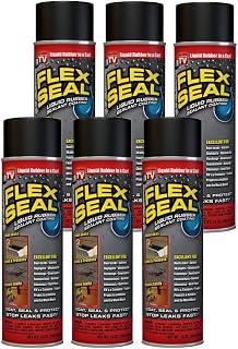 Flex Seal Spray Rubber Sealant Coating, 14-oz, Black (6 Pack)