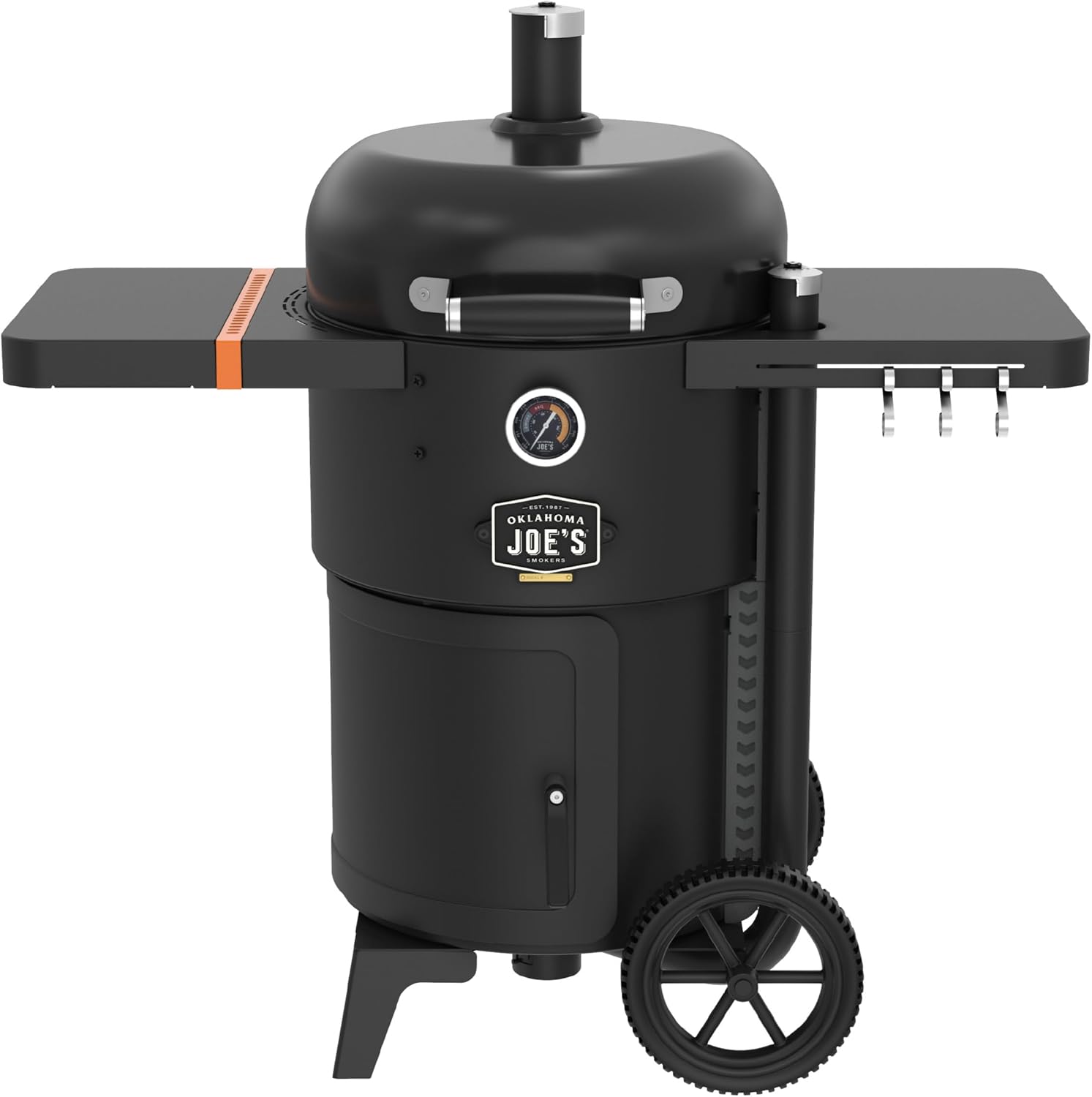 Oklahoma Joe's Bronco 18 in. Heavy Duty Charcoal Drum Smoker and Grill with 284 sq. in. Cooking Area in Black