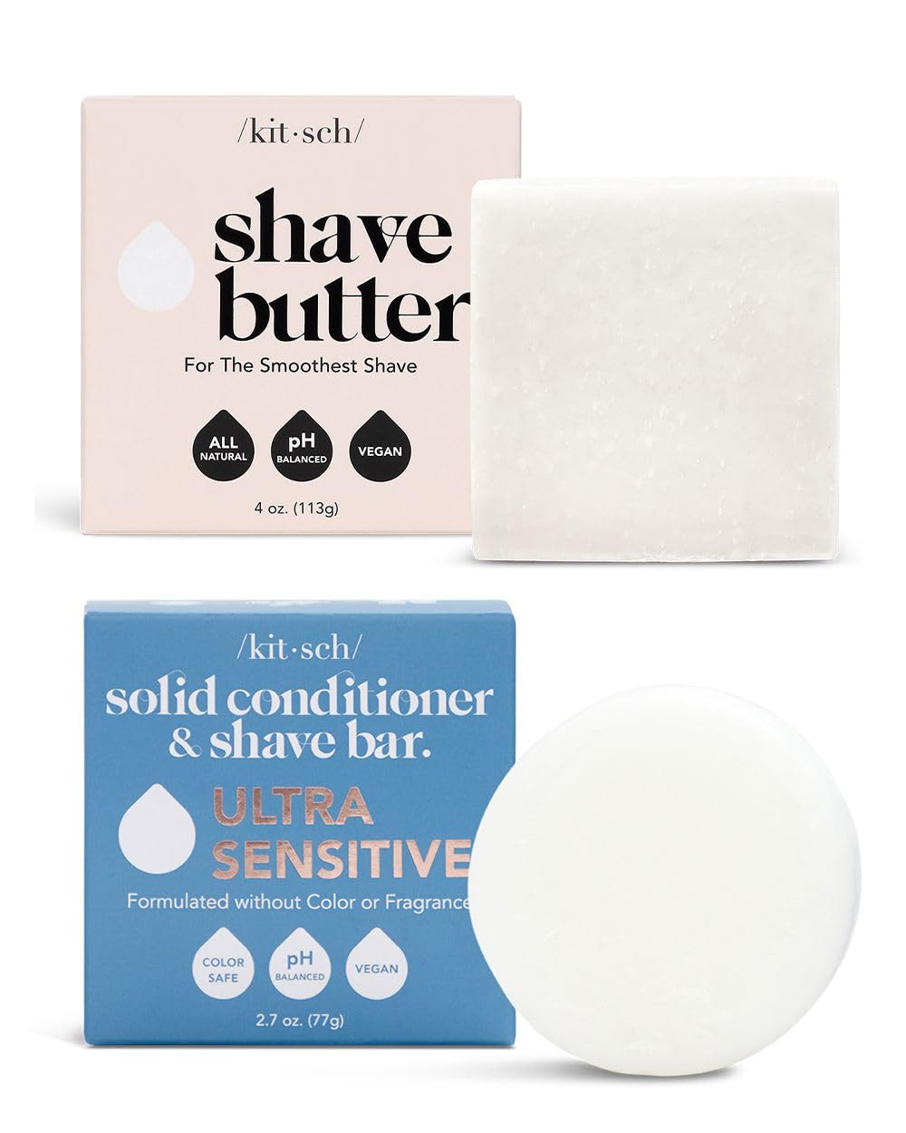 Kitsch Smooth Shave Butter for Sensitive Skin & 2-in-1 Hair Conditioner and Shave Bar with Discount