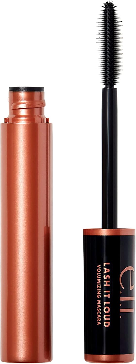 e.l.f. Cosmetics Lash It Loud Mascara, Volumizing Formula for Mega Volume Lashes, Creates Fuller & Bolder Eyelashes, Intensely Pigmented, Black, 1.1 Oz