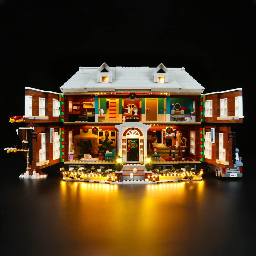 LocoLee Led Light Set for Lego Home Alone,Decoration Lighting Kit for Lego Ideas 21330 Home Alone Collectible Bricks Building Blocks Model,Creative Gift (No Lego)(Standard)