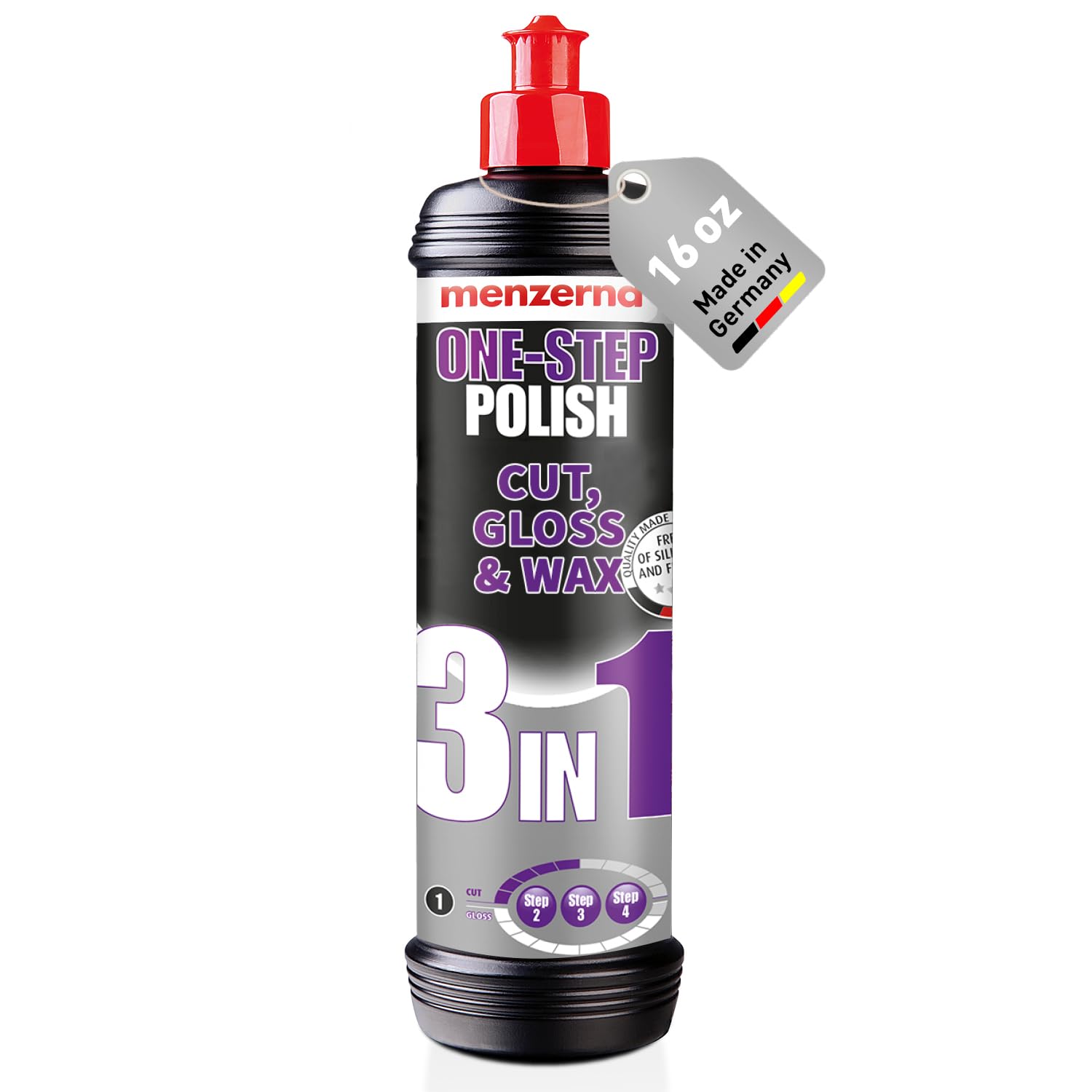menzerna One-Step Polish 3in1 I Medium Cut I High Gloss I 16 fl oz.