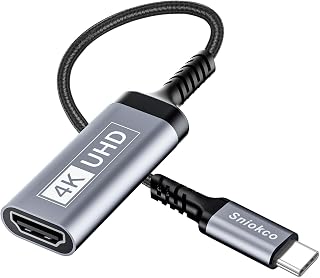 Sniokco 2024 Newest USB C to HDMI Adapter Cable, High Speed HDMI to USB-C Converter, Aluminum, Type C Adapter Compatible with iPhone 15 16 Pro/Max/15 16 Plus, MacBook Pro/Air, Surface, iPad, XPS