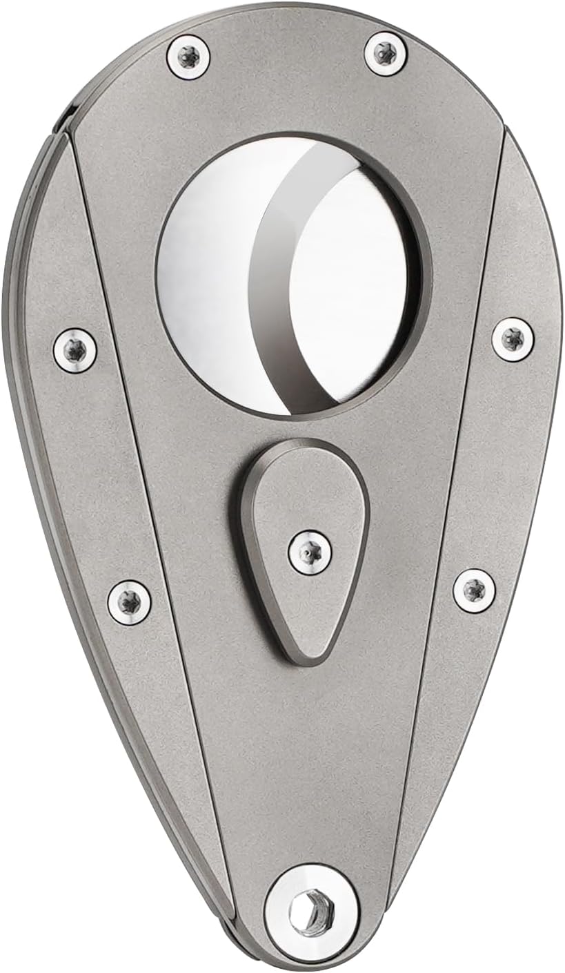 Titanium Cutter, Heavy Duty Double Edged V-Cut Guillotine Cutter for Precise and Clean Cuts, Portable and Rust Resistant, Fits Most Sizes