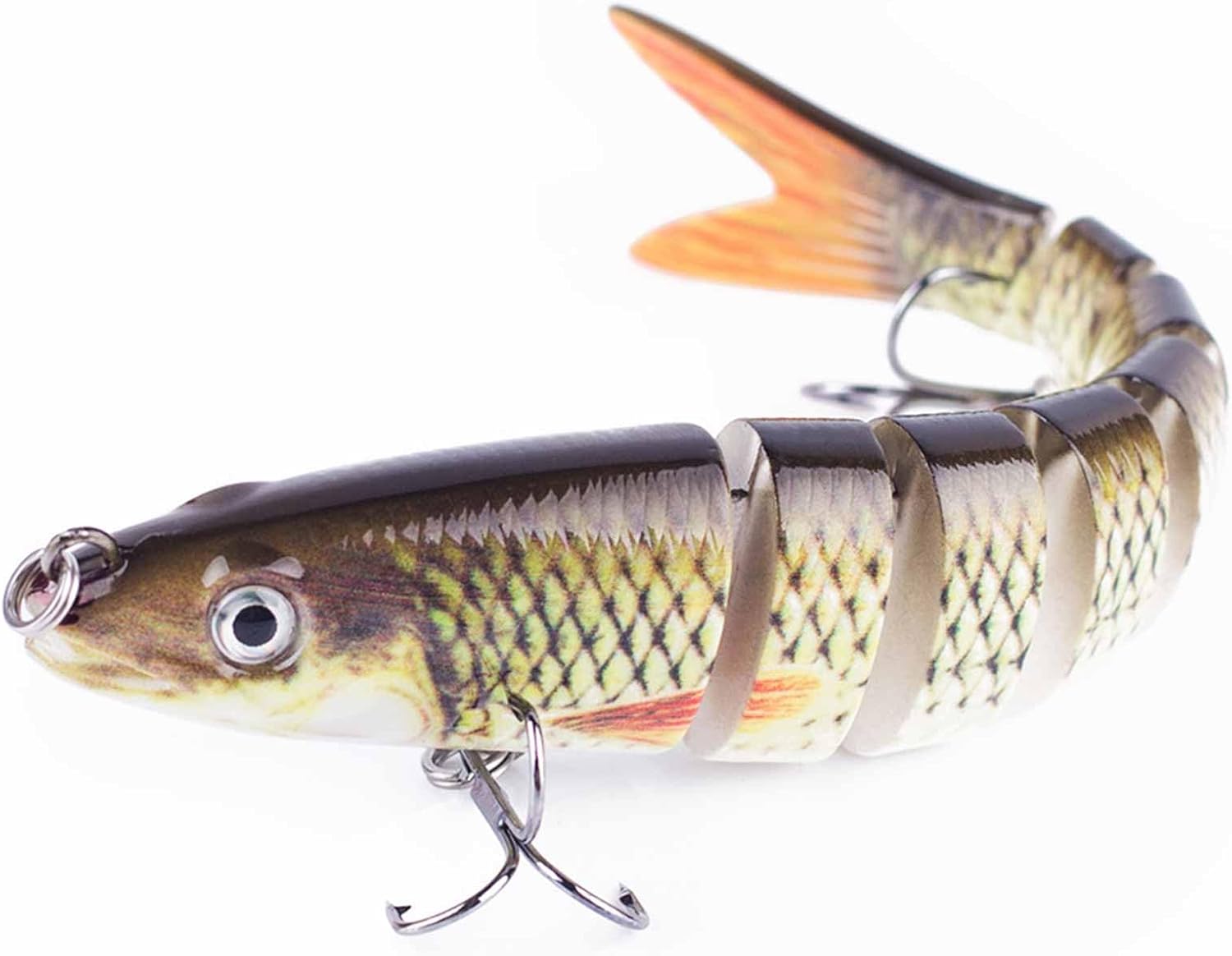Fishing Lures, Sea Bait for Bass, Perch, Trout, Multi-Jointed Swimbaits, Slow-Sinking Bionic Swimming Baits, Freshwater & Saltwater Accessories, 27g/5.39in