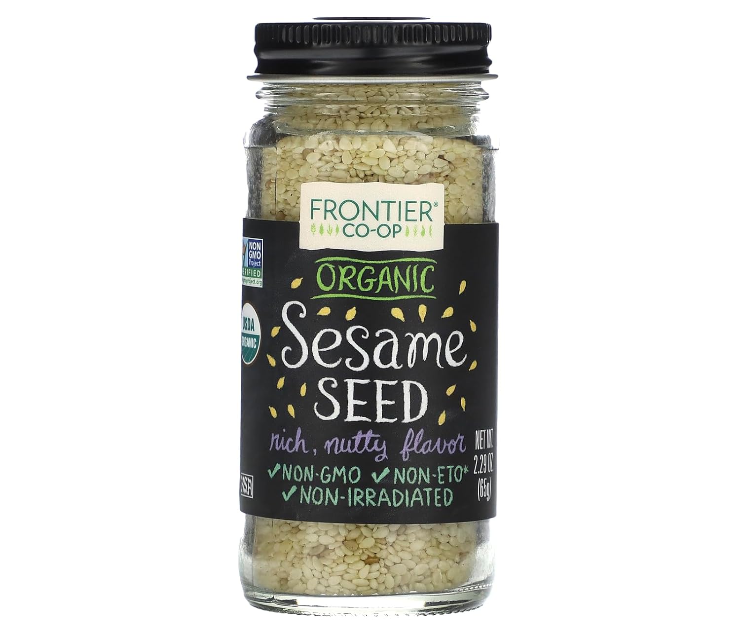 FRONTIER Organic Hulled Sesame Seed, 2.29 OZ