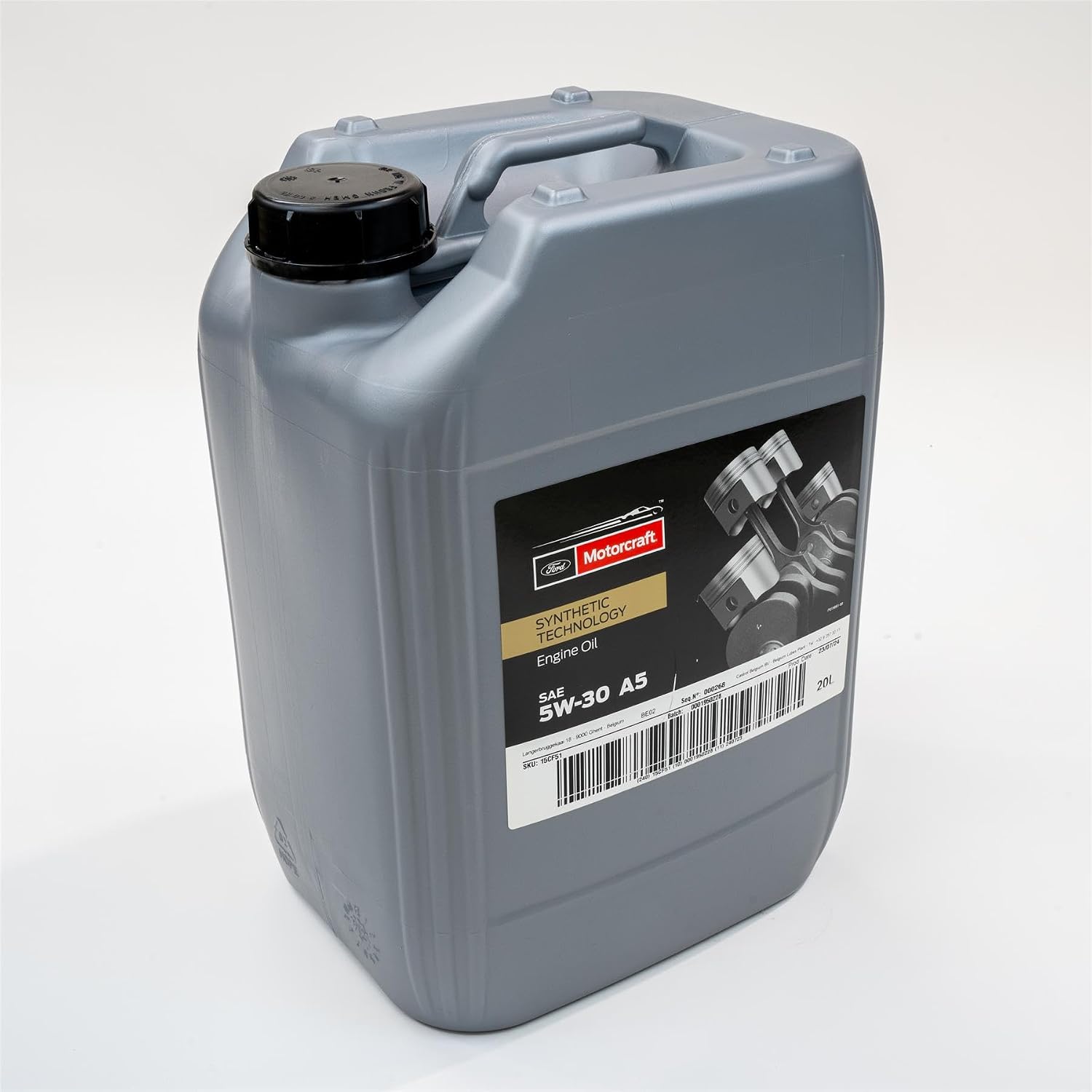 Ford Motorcraft A5 5W30 Engine Oil Fully Synthetic 20L 20 Litre 15CF51