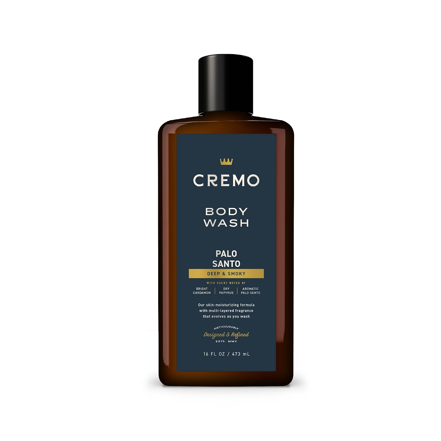 Cremo Body Wash for Men, Rich-Lathering Palo Santo, 16 Fl Oz