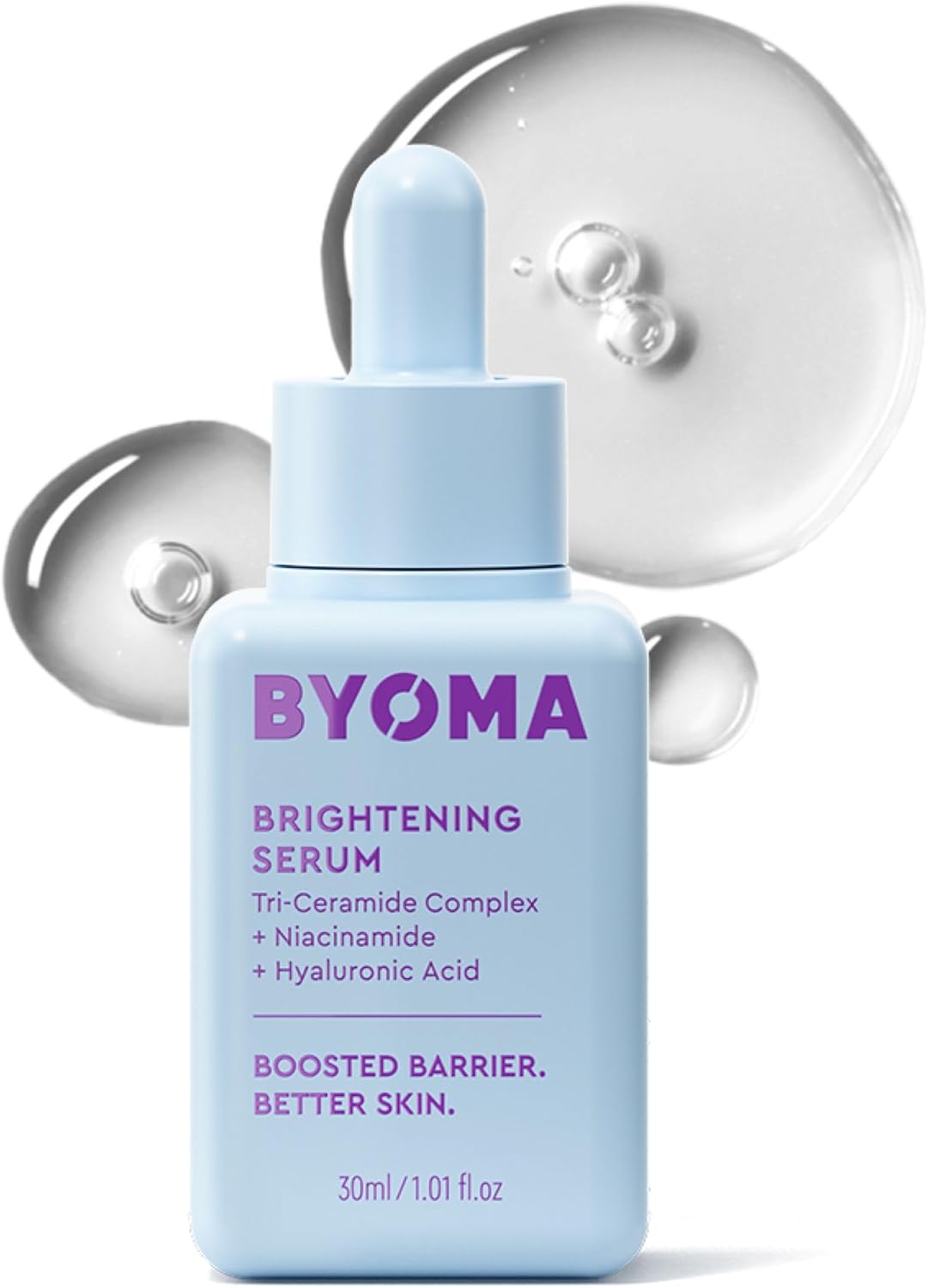 BYOMA Brightening Serum, Barrier Repair (30ml) | Hydrating Face Serum with Hyaluronic Acid, Niacinamide and Ceramides - For Glowing and Radiant Skin