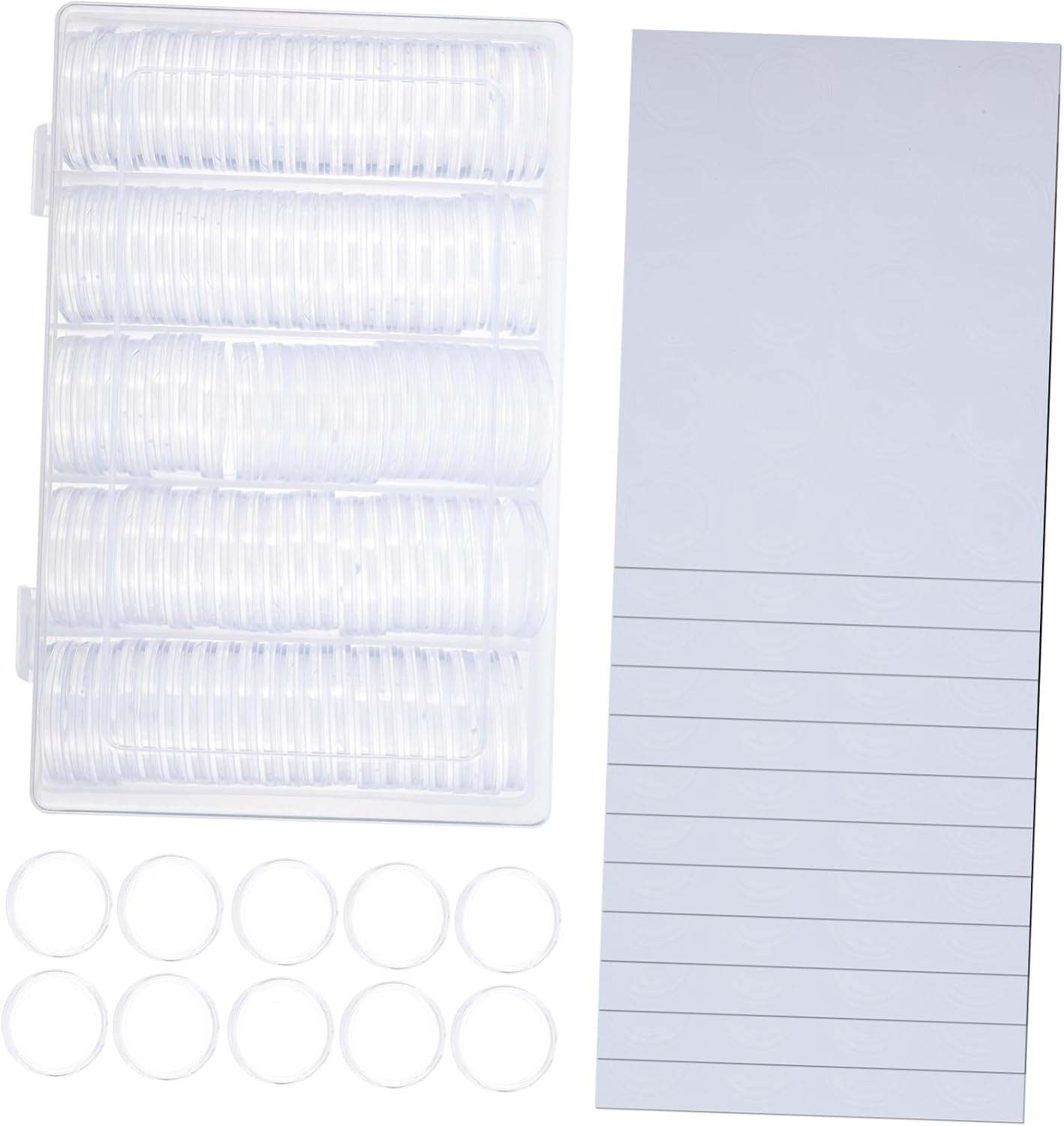 Plastic Coin Storage Box Set with Gasket for Display | Pp Construction, Collection Organizer, Shipping-safe Container, , Collectors Holder Format