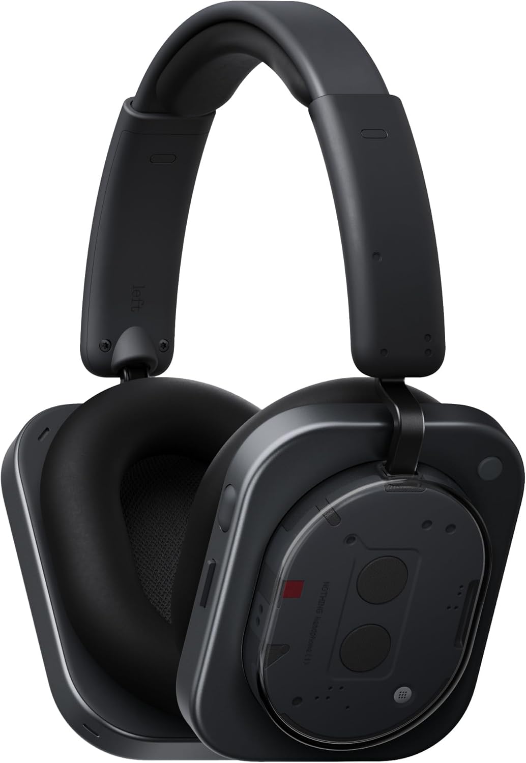 Nothing Headphone (1) Hybrid Active Noise Cancelling Headphones, Wireless Over Ear Headphones with 6 MICS, Personalized Spatial Audio, Tuning by KEF, Up to 80 Hours Playtime, Bluetooth Headset Black