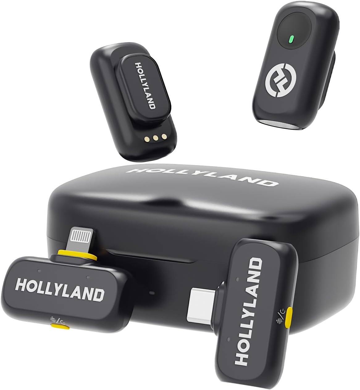 Hollyland Lark A1 Combo(2TX+2RX+Charging Case) Wireless Magnetic Microphone