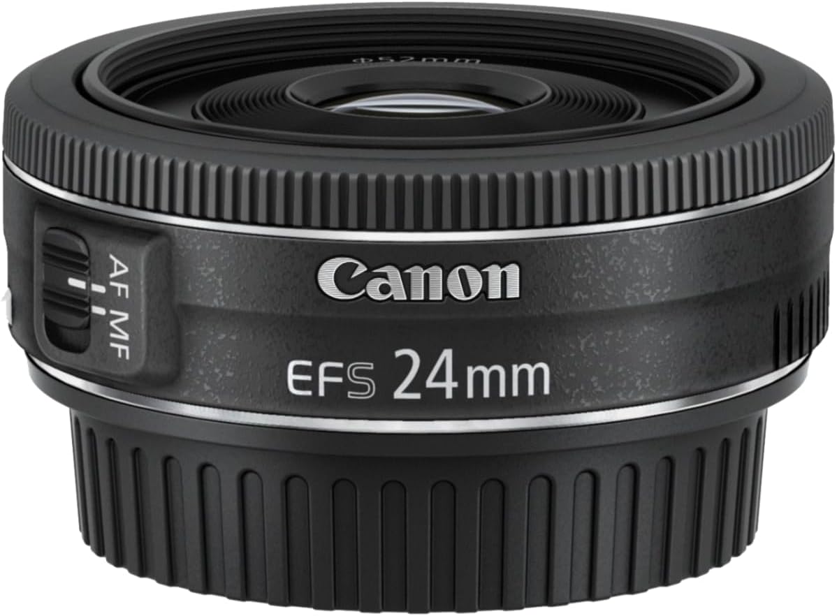 Canon EF-S 24mm f/2.8 STM Lens - Pime Pancake Lens - Travel, Landscape, Street Photography - Compatible with Canon EOS DSLR Range